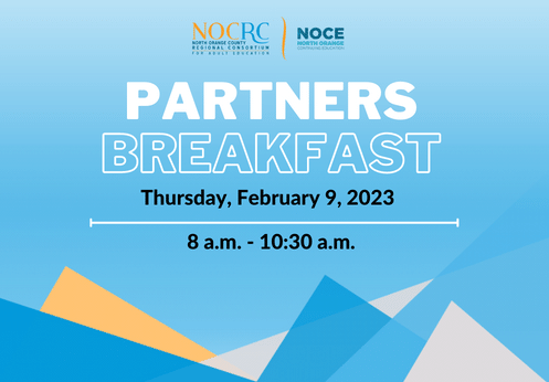 2023 Partners' Breakfast on Wednesday, February 9, 2023 at 8 a.m. to 10:30 a.m.